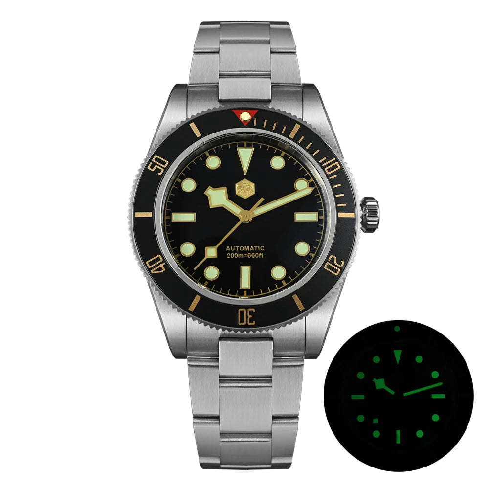 San Martin 40mm BB58 Retro Luxury Diver Watch Automatic Mechanical Watches For Men Sapphire Luminous 20Bar Reloj SN0008