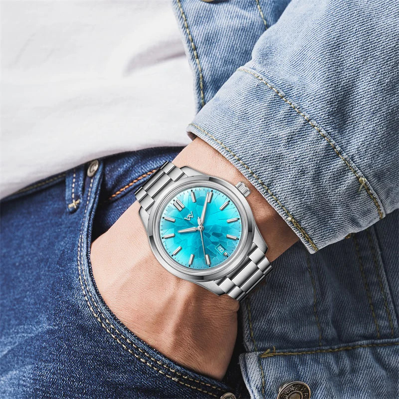 Vexaroa Automatic Men's Watch Sapphire Glacier 100M Water Resistant