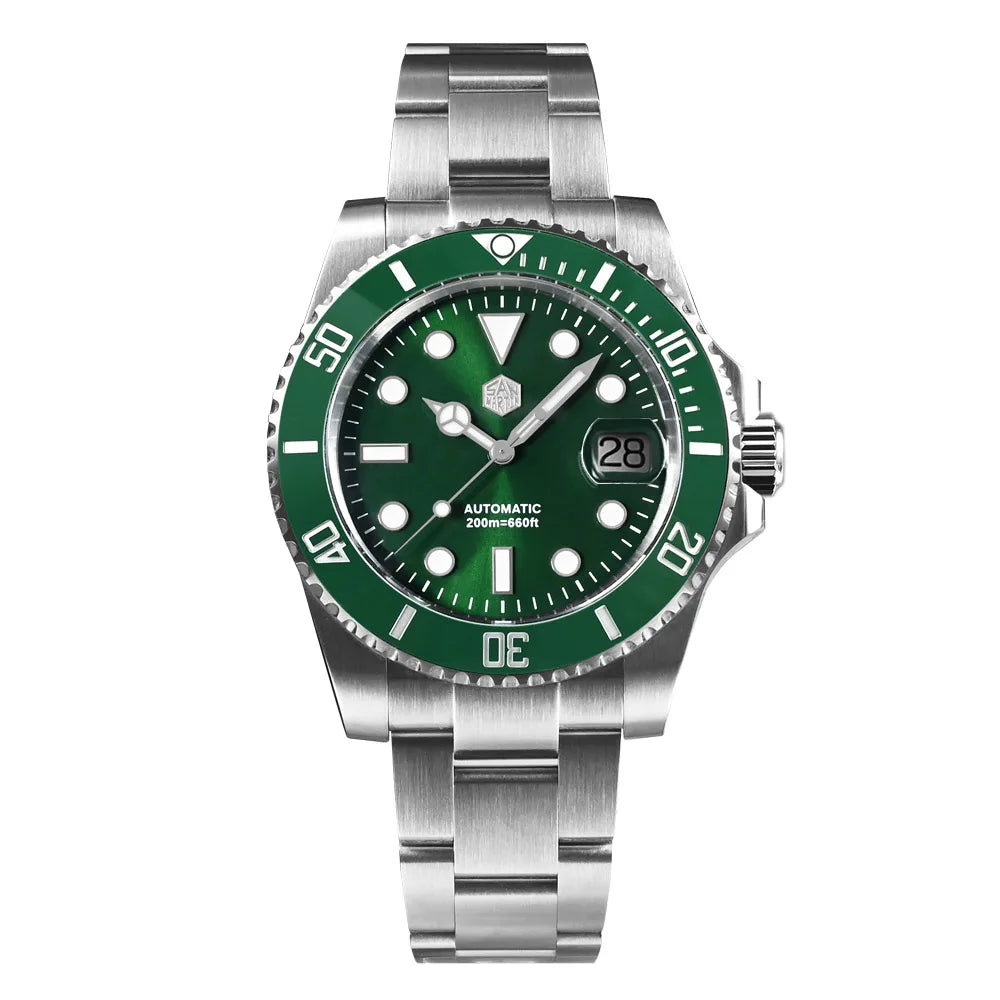 Vexaroa San Martin Upgraded Version 40mm Water Ghost Diver Watch Men Luxury Automatic Mechanical Watches Sapphire Waterproof 200m SN0017