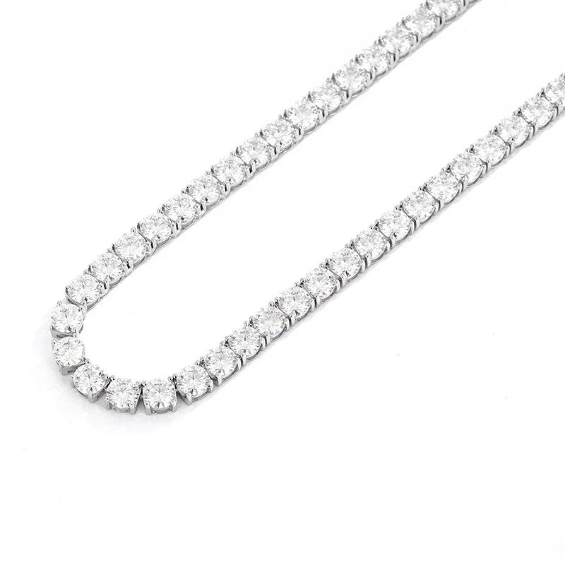 PT950 Platinum Moissanite Tennis Necklace 1ct | Vexaroa