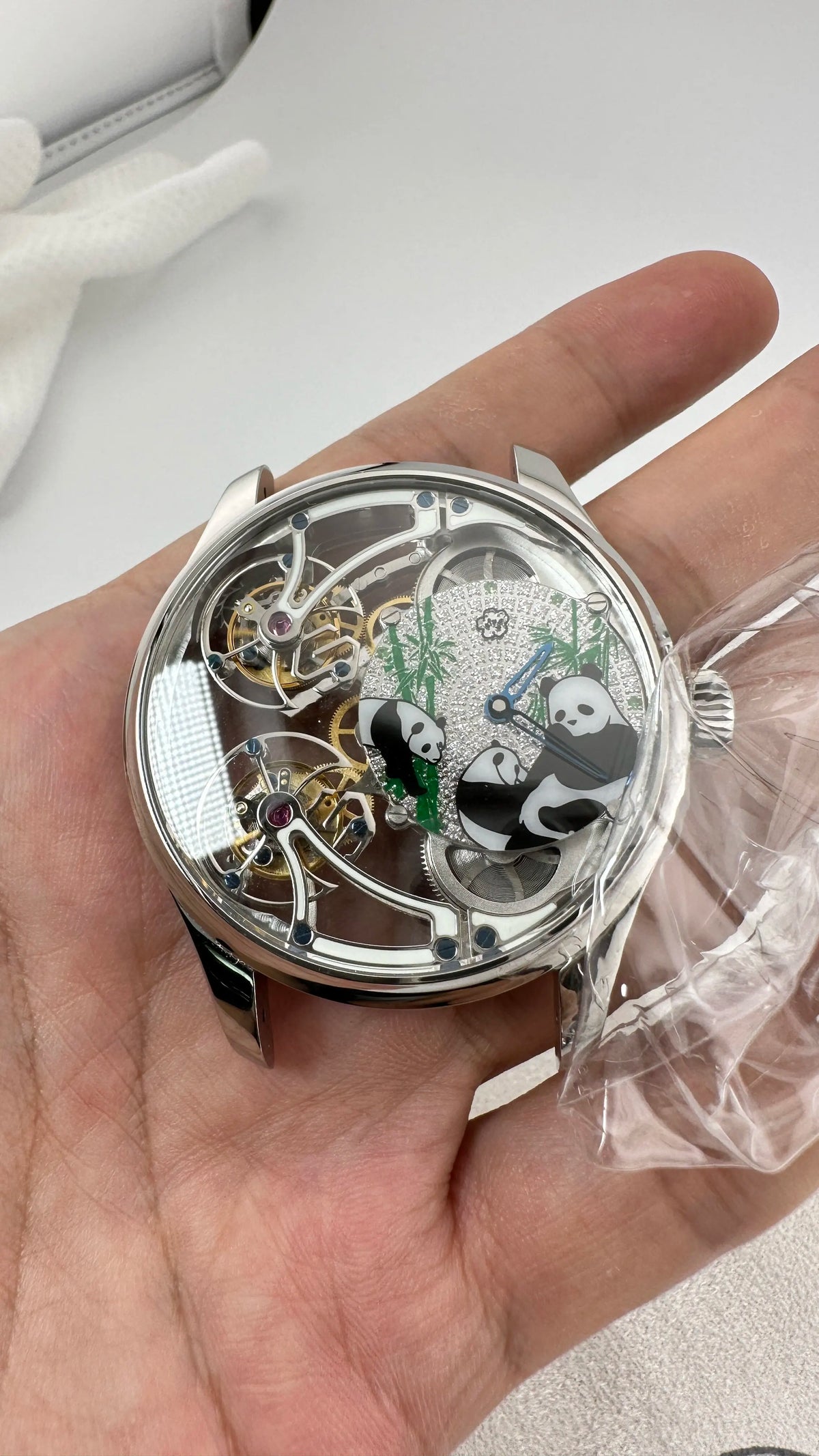 Double Tourbillon Skeleton Luminous Suspension Watch | Vexaro