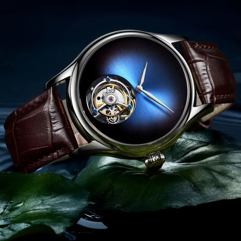 AESOP Top Brand Luxus-Uhr 100% authentisches Tourbillon Herrenuhrwerk mechanisch Saphirglas Skelettuhren für Herren