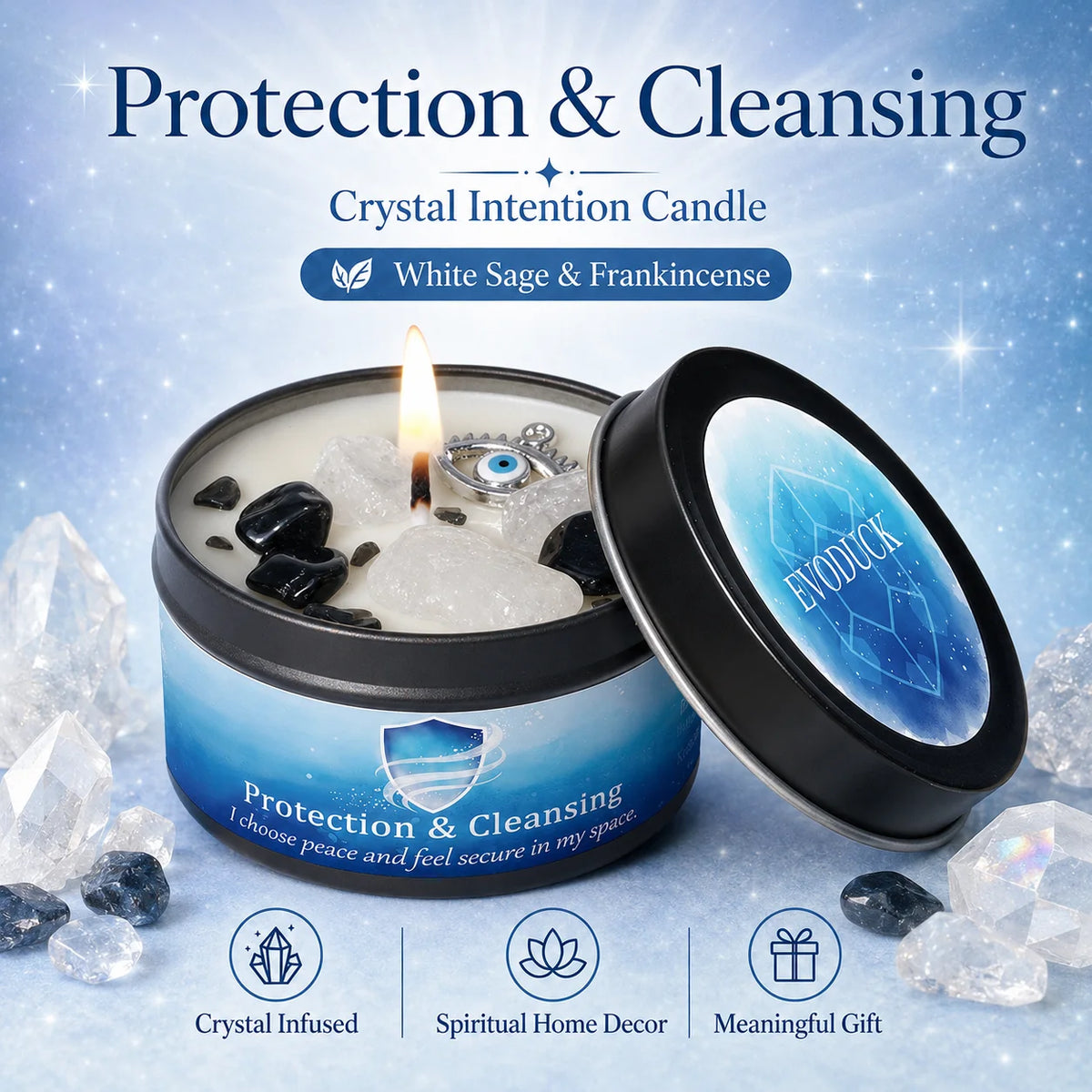Vexaroa lavender eucalyptus crystal candle set - image 16