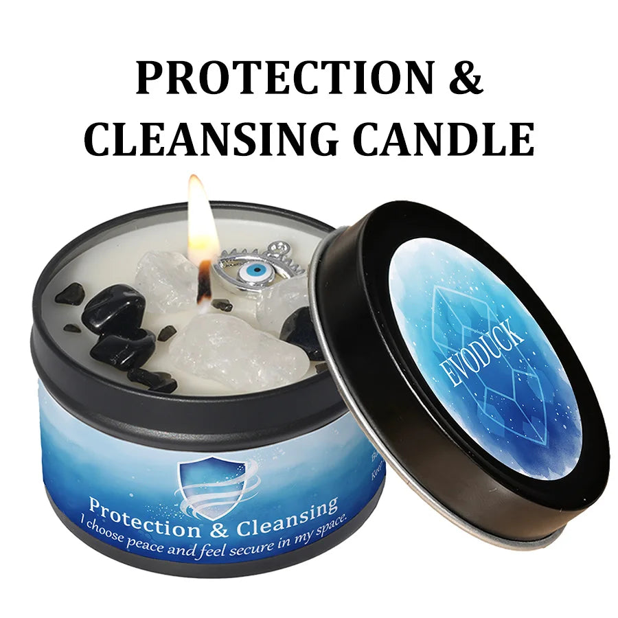 Vexaroa white sage frankincense crystal candle - image 10
