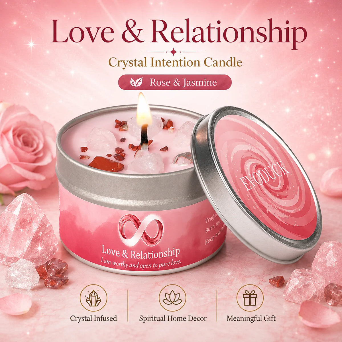 Vexaroa lavender eucalyptus crystal candle set - image 9