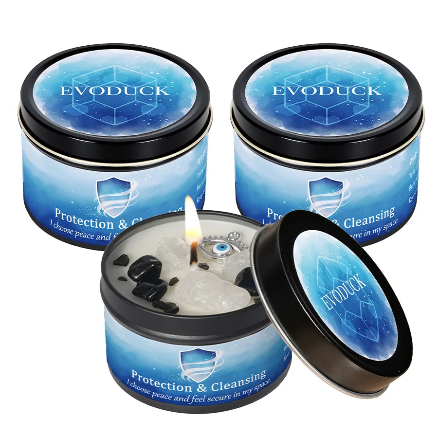 Vexaroa white sage frankincense crystal candle - image 18