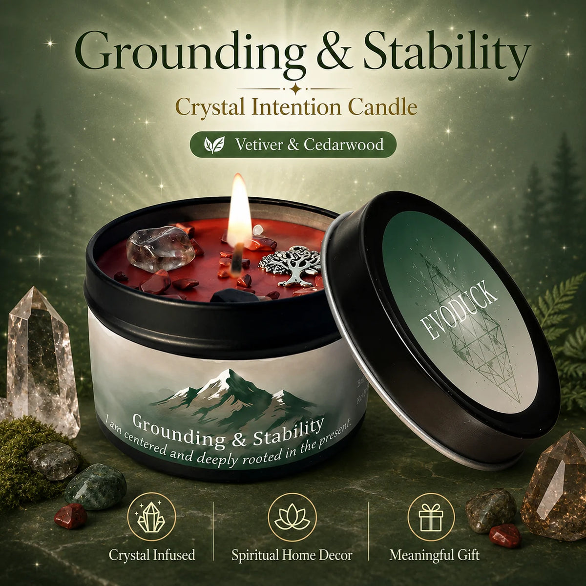 Vexaroa lavender eucalyptus crystal candle set - image 11