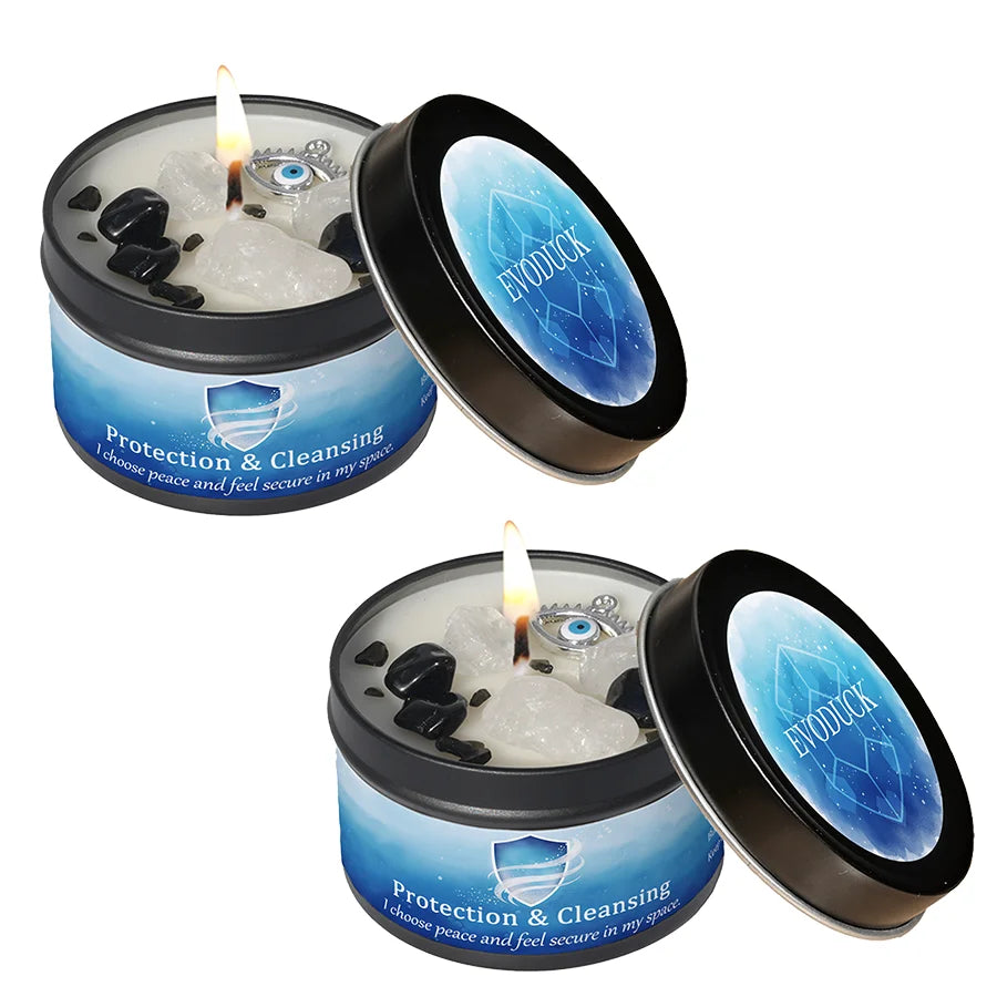 Vexaroa white sage frankincense crystal candle - image 19