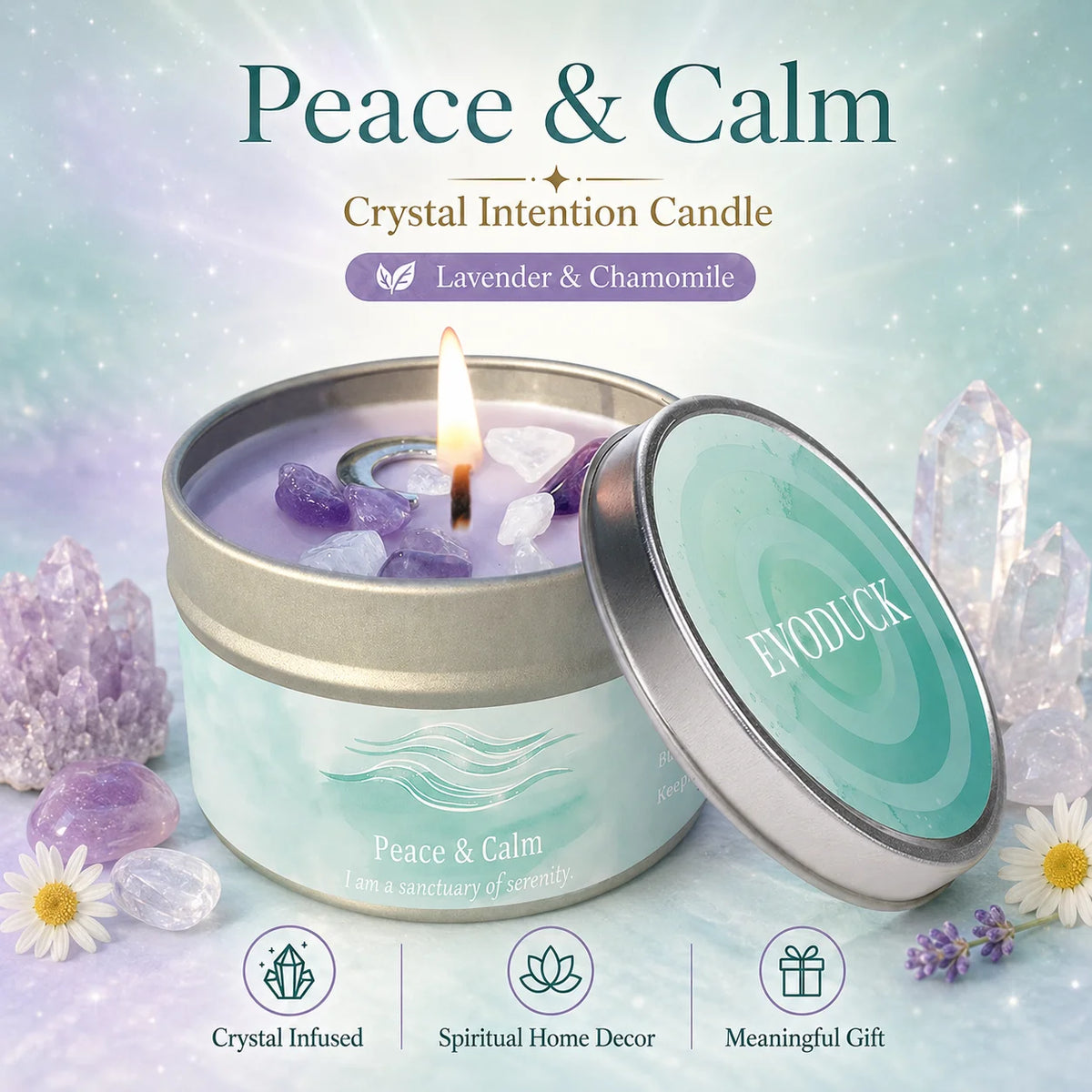 Vexaroa lavender eucalyptus crystal candle set - image 15