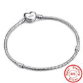 Vexaroa 925 Silver Snake Chain Heart Charm Bracelet — Vexaroa product image 33
