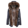 Men's Hooded Raccoon Fur Collar Coat | Vexaroa