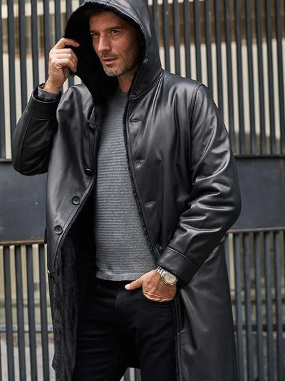 Vexaro Cowhide Leather Mink Fur Long Parka – Vexaro