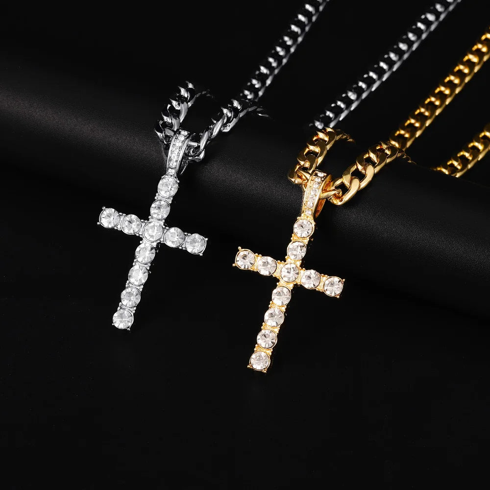 Vexaroa Cross Pendant Tennis Chain Necklace — Vexaroa product image 2