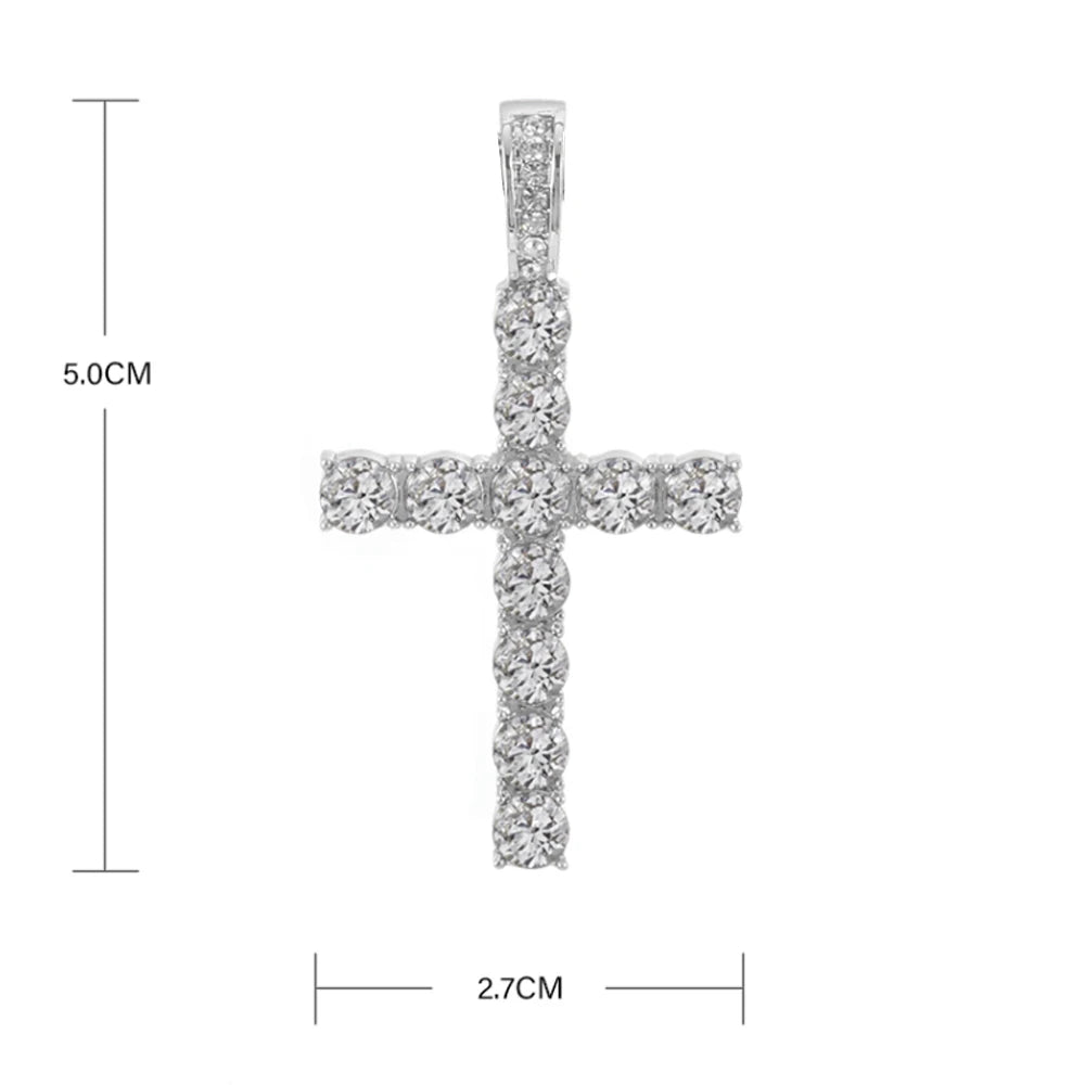 Vexaroa Cross Pendant Tennis Chain Necklace — Vexaroa product image 5