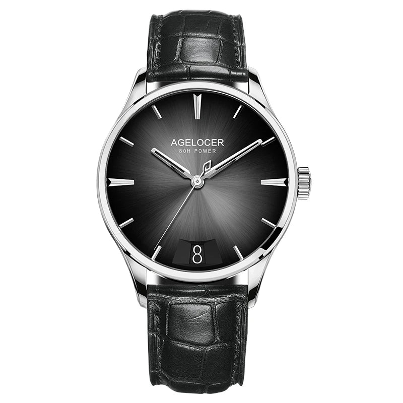 Original Budapest Watch Steel Strap Men's Business Dress Big Calendar Automatic Mechanical Watch Birthday Gift for Men
