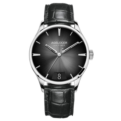 Original Budapest Watch Steel Strap Men's Business Dress Big Calendar Automatic Mechanical Watch Birthday Gift for Men