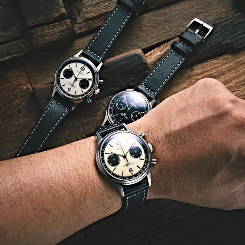 Vexaroa Pilot Chronograph Watch Seagull ST1901 Panda