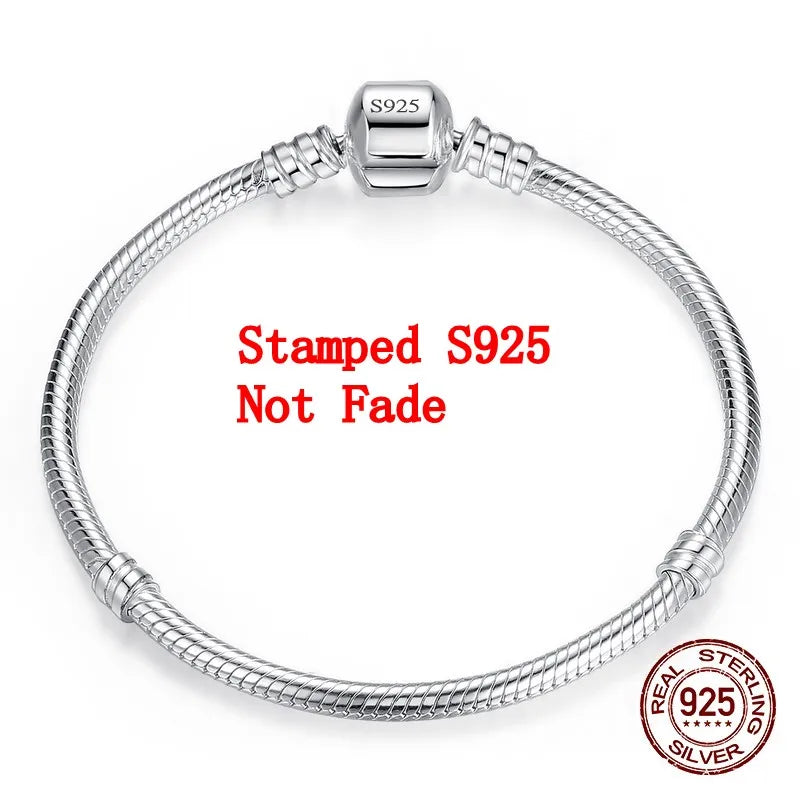 Vexaroa 925 Silver Snake Chain Heart Charm Bracelet — Vexaroa product image 26