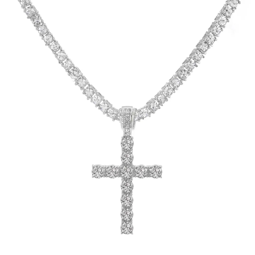 Vexaroa Cross Pendant Tennis Chain Necklace — Vexaroa product image 16