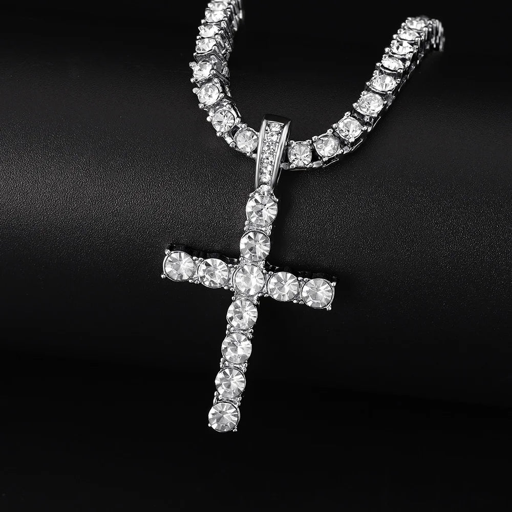 Vexaroa Cross Pendant Tennis Chain Necklace — Vexaroa product image 3