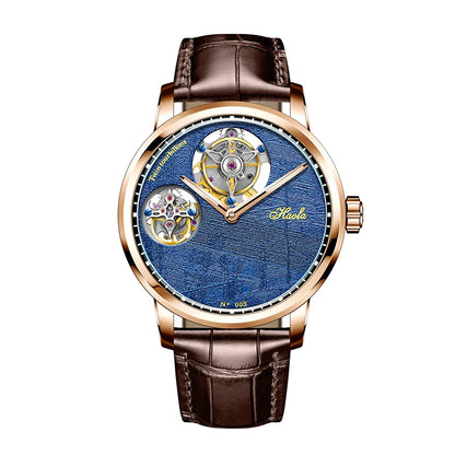 Double Flying Tourbillon Sapphire Skeleton Watch | Vexaro