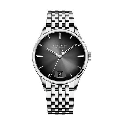 Original Budapest Watch Steel Strap Men's Business Dress Big Calendar Automatic Mechanical Watch Birthday Gift for Men