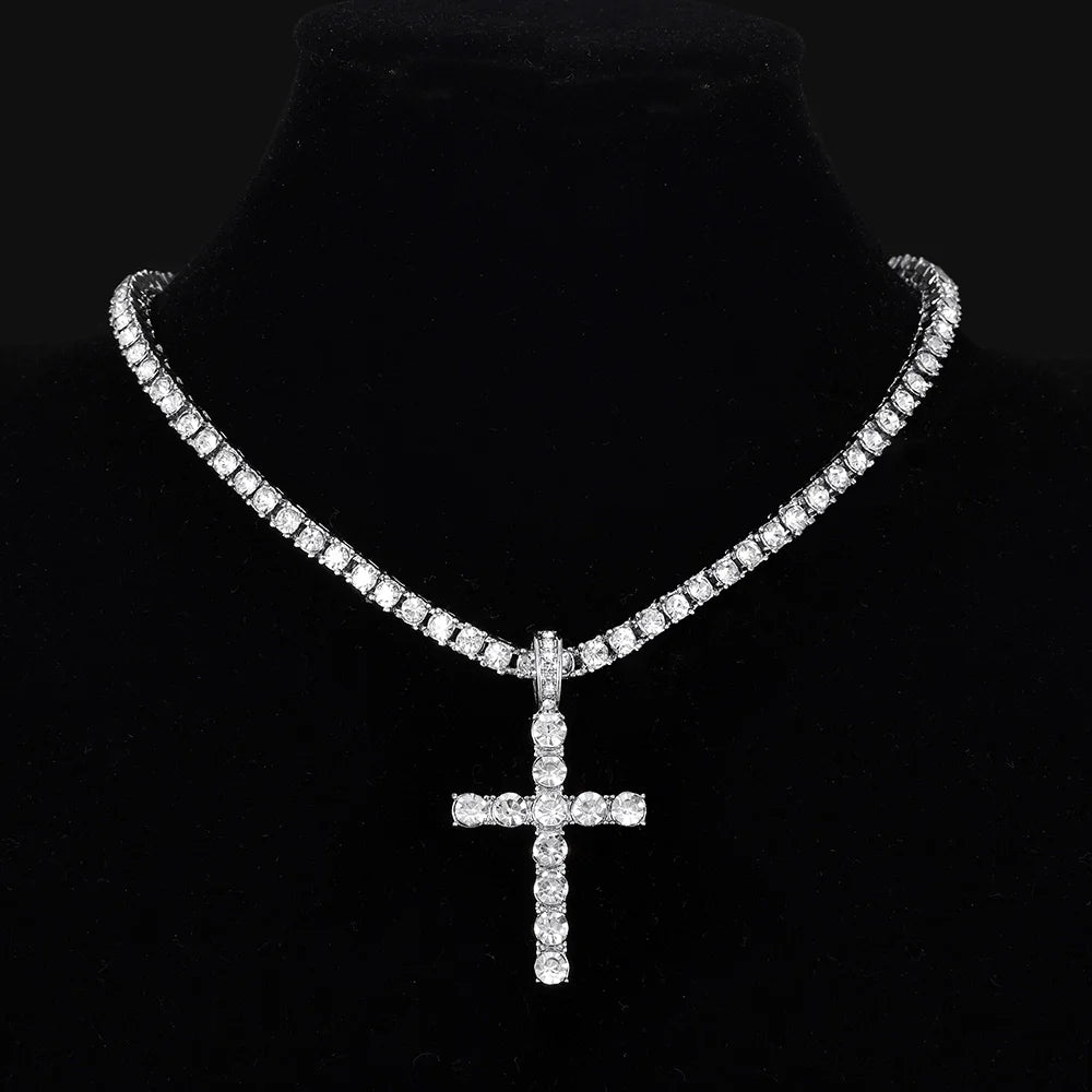 Vexaroa Cross Pendant Tennis Chain Necklace — Vexaroa product image 1