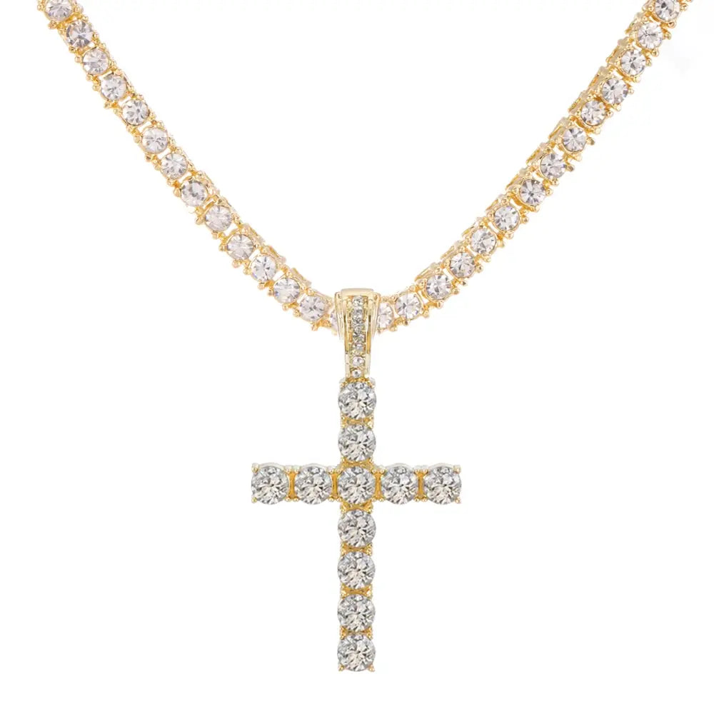 Vexaroa Cross Pendant Tennis Chain Necklace — Vexaroa product image 38