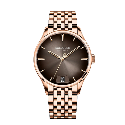 Original Budapest Watch Steel Strap Men's Business Dress Big Calendar Automatic Mechanical Watch Birthday Gift for Men