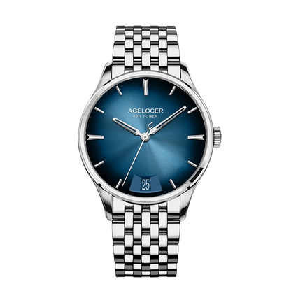 Original Budapest Watch Steel Strap Men's Business Dress Big Calendar Automatic Mechanical Watch Birthday Gift for Men