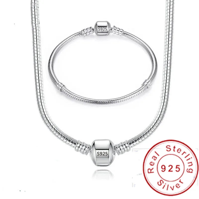 Vexaroa 925 Silver Necklace and Bracelet Jewelry Set — Vexaroa product image 1