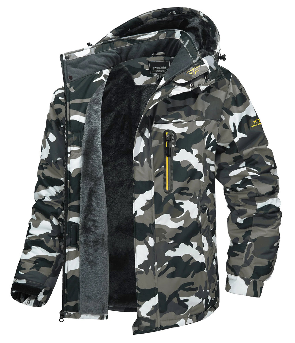 Vexaroa Men's Fleece-Lined Winter Parka