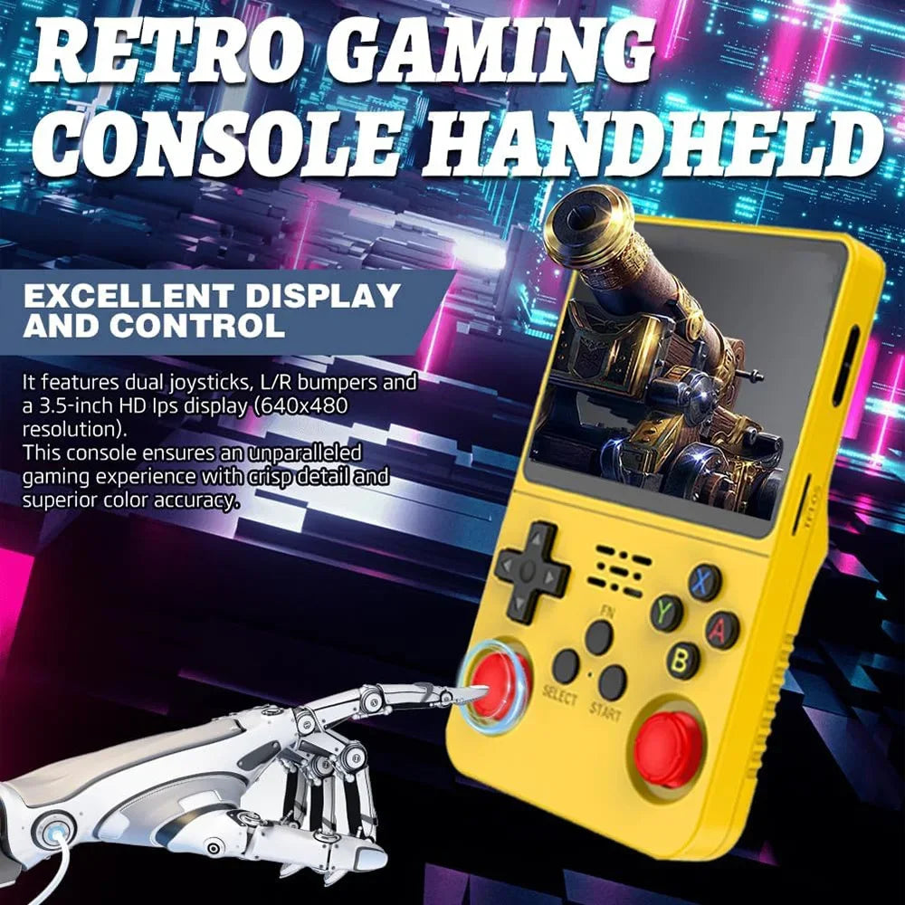 Vexaroa R36S Retro Handheld Game Console 3.5" IPS Linux