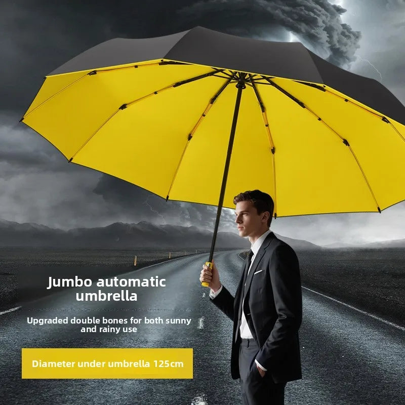 Vexaroa 125cm Large Double-Layer Folding Rain Umbrella