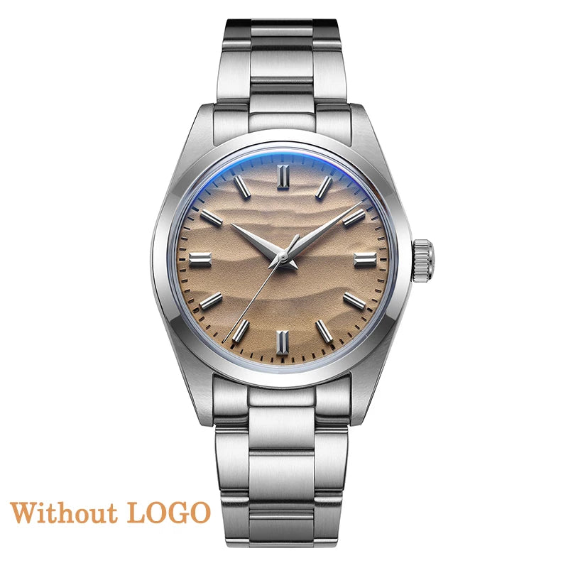 Quartz Watch Simple 10Bar Steel Dive Wristwatch Bubble Mirror Pot Cover Glass Sports 36mm Men Watches