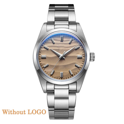 Quartz Watch Simple 10Bar Steel Dive Wristwatch Bubble Mirror Pot Cover Glass Sports 36mm Men Watches