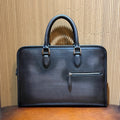 Men's Retro Calfskin Leather Business Handbag | Vexaroa