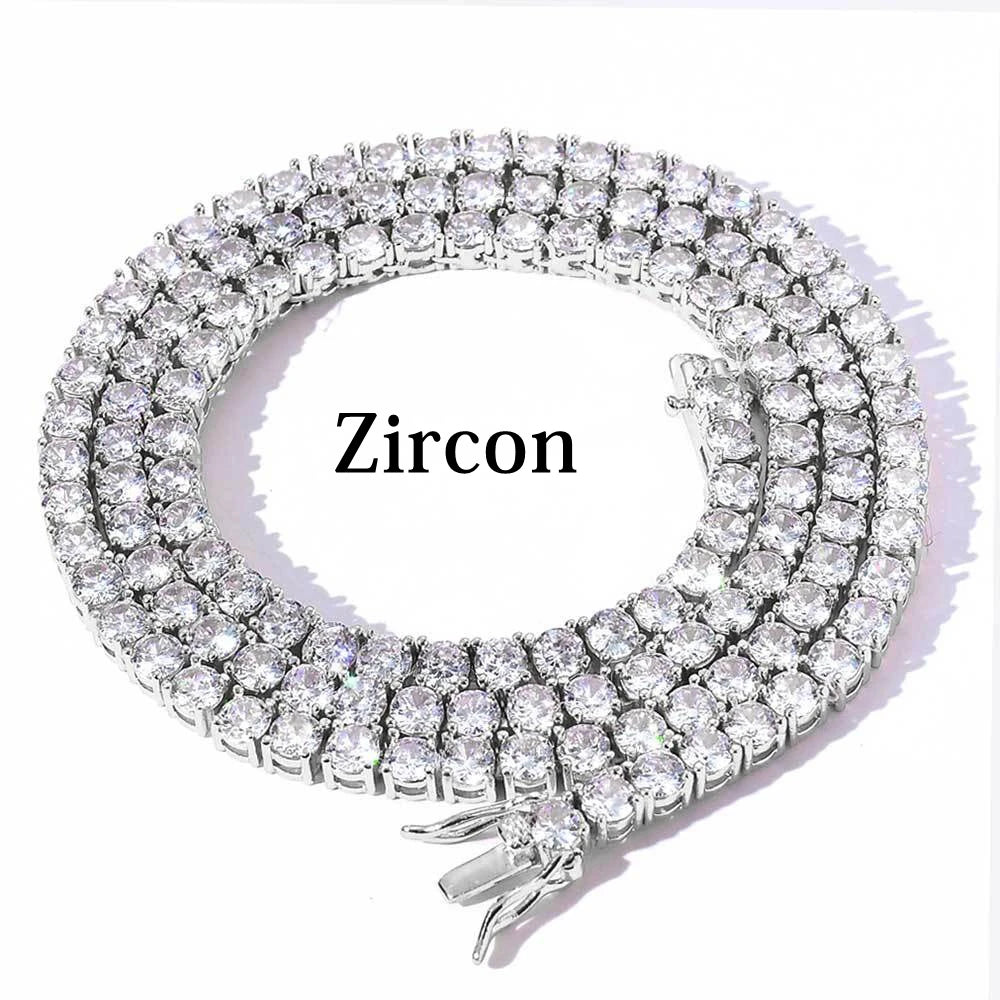 3/4/5mm Moissanite Tennis Necklace S925 Silver | Vexaro