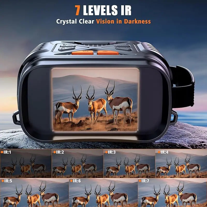 Vexaroa 1080P Night Vision Binoculars 10x 800m IR 2.8" Screen