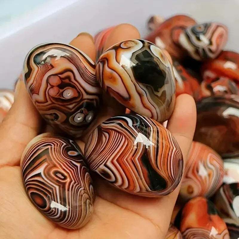 Big Silk Agate Raw Stone Handle Piece No Engraved Pebbles Raw Stone Grab Piece Play Piece DIY Jewelry Gemstones Stone Landscape