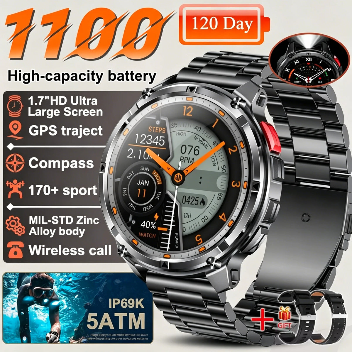 Vexaroa T-REX3 Ultra GPS AMOLED Smartwatch — product image 14