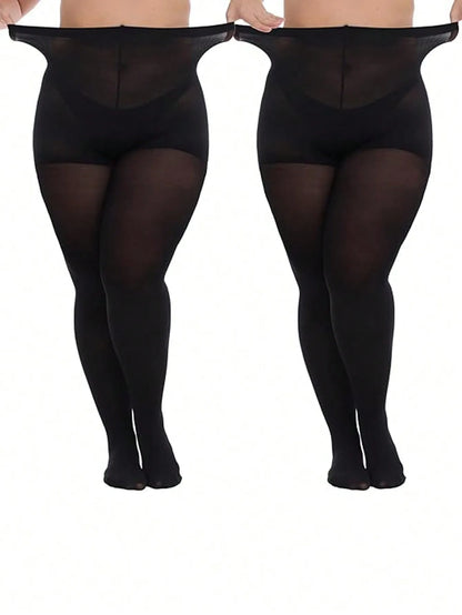 Black Solid Color Plus Size Pantyhose Ultra-thin Nylon Stocking Slim High Quality Tights