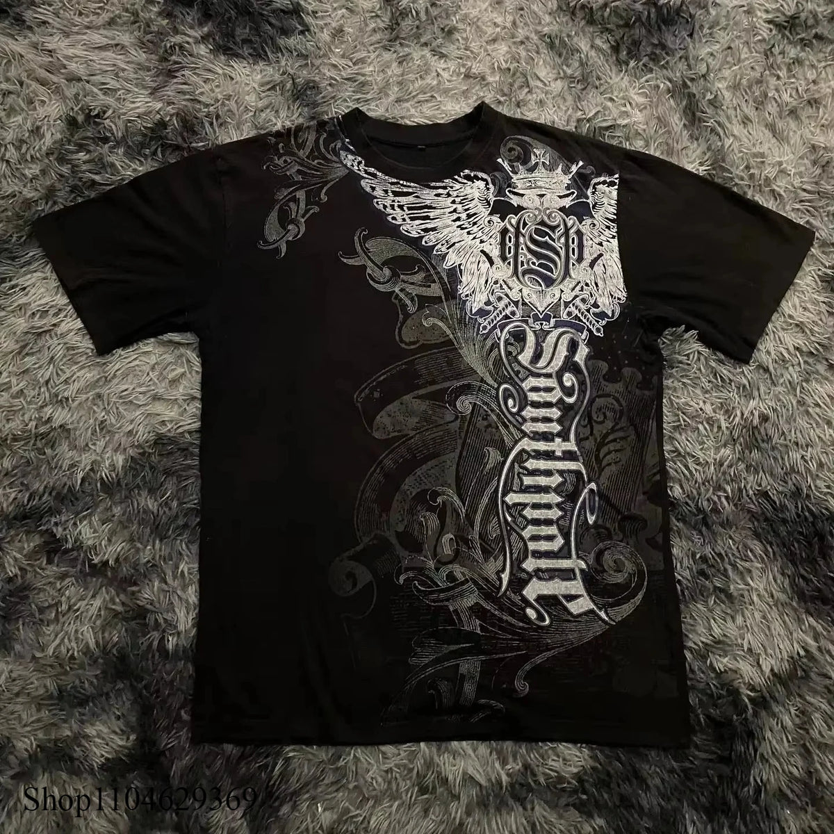 Vexaroa Oversized Y2K Gothic Graphic T-Shirt product photo, view 31