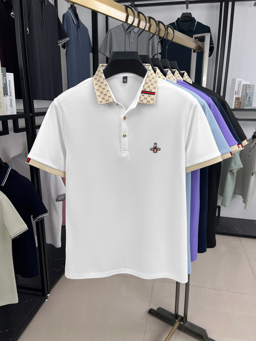 Vexaroa Men's Jacquard Embroidered Polo Shirt product image 2 | Vexaroa
