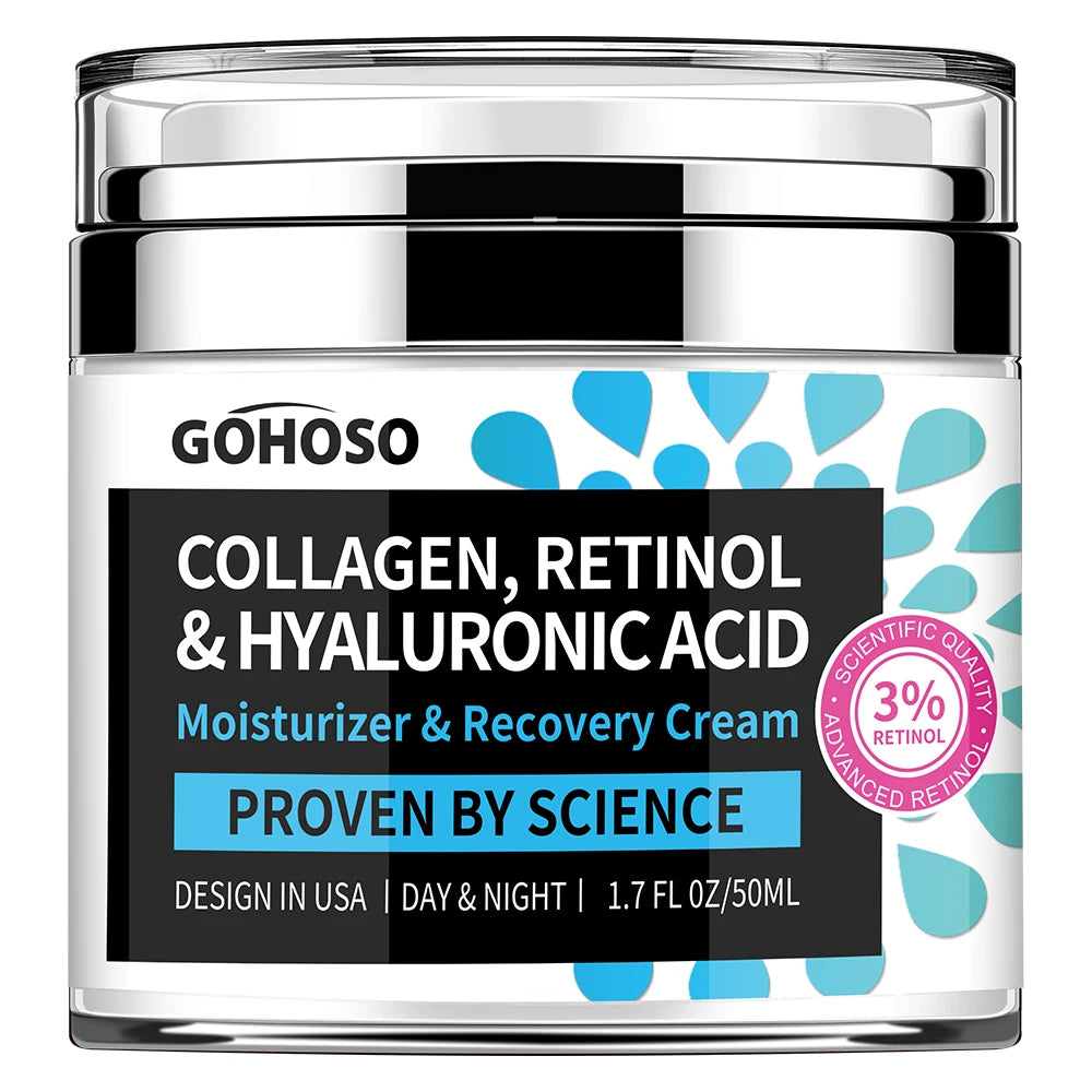 ENVISHA Face Skin Care Retinol Collagen Cream Fade Fine Lines Deep Hydration Moisturizing Skin Improve Dullness Brightening