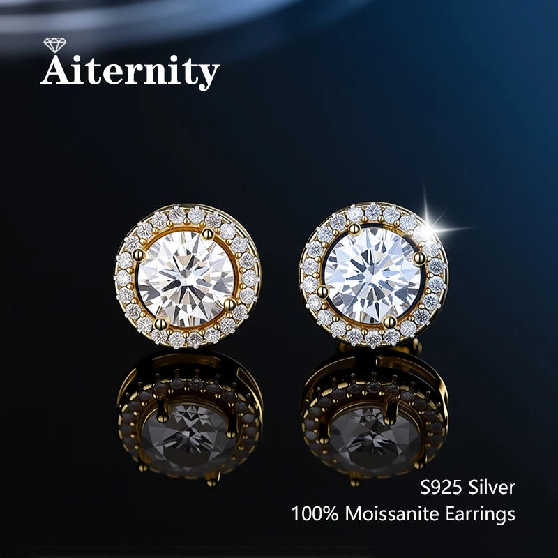 Vexaroa Moissanite-Style Silver Stud Earrings — Vexaroa product image 14