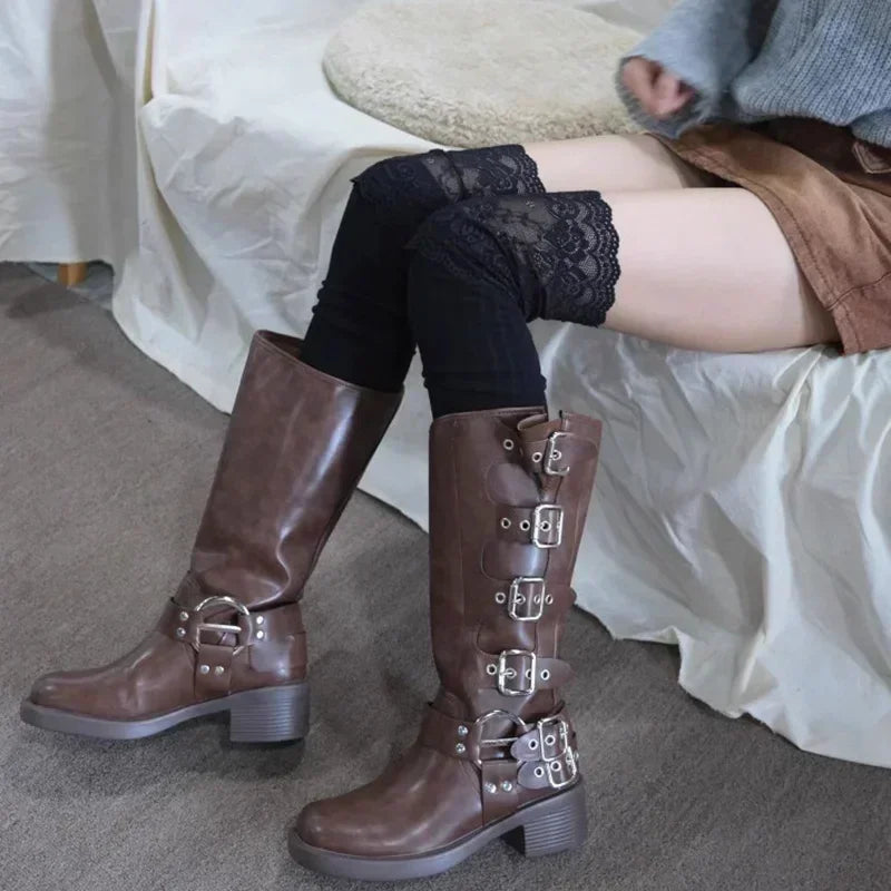 Socks Women Autumn/Winter Thigh High Lace Warm Stockings Black White Long Leg Socks for Girl Boot Accessories