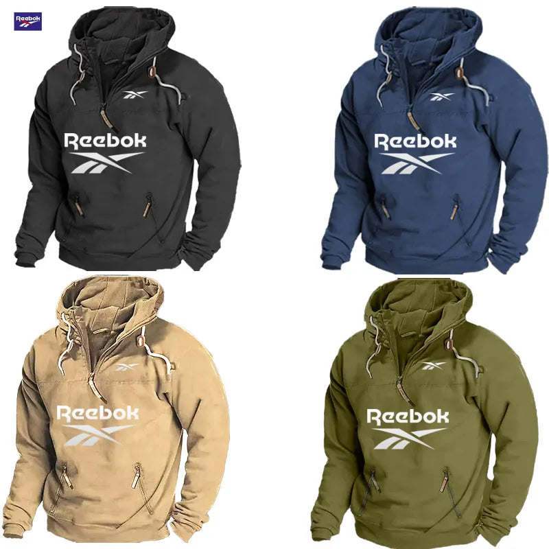 Vexaroa Men's Warmth Hooded Sweatshirt Multi-Pocket Zip Top