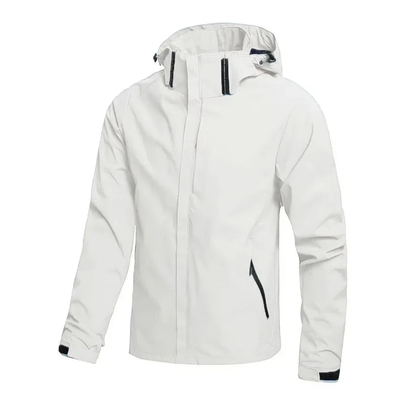 Vexaroa Men's Waterproof Hooded Outdoor Rain Jacket