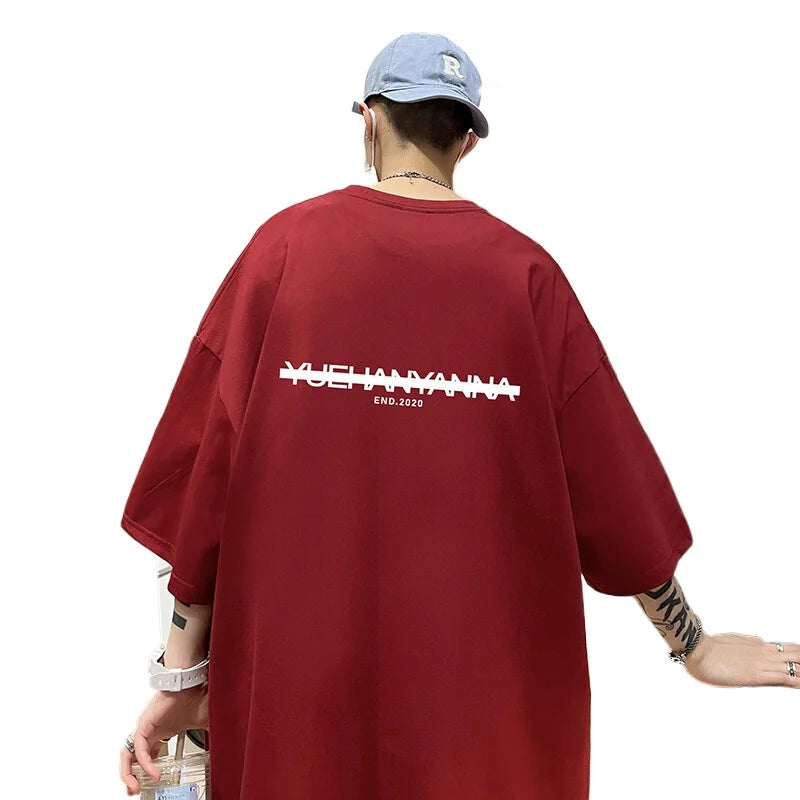 Vexaroa men's oversized letter print T-shirt product image